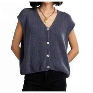NEW COBBLESTONE LIVING alessia knit vest in french blue